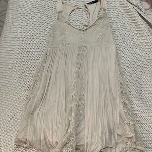 Flowy white floral dress